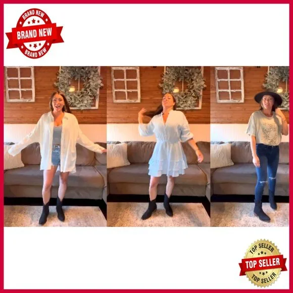 Western Cowgirl Ankle Boots Square Toe Zipper Casual Classic Block Heel - Picture 7 of 7